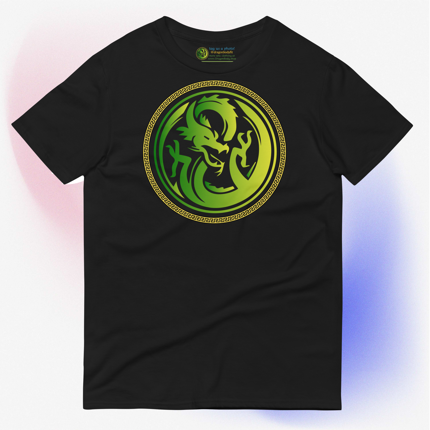 Gradient Green Dragon Short-Sleeve T-Shirt