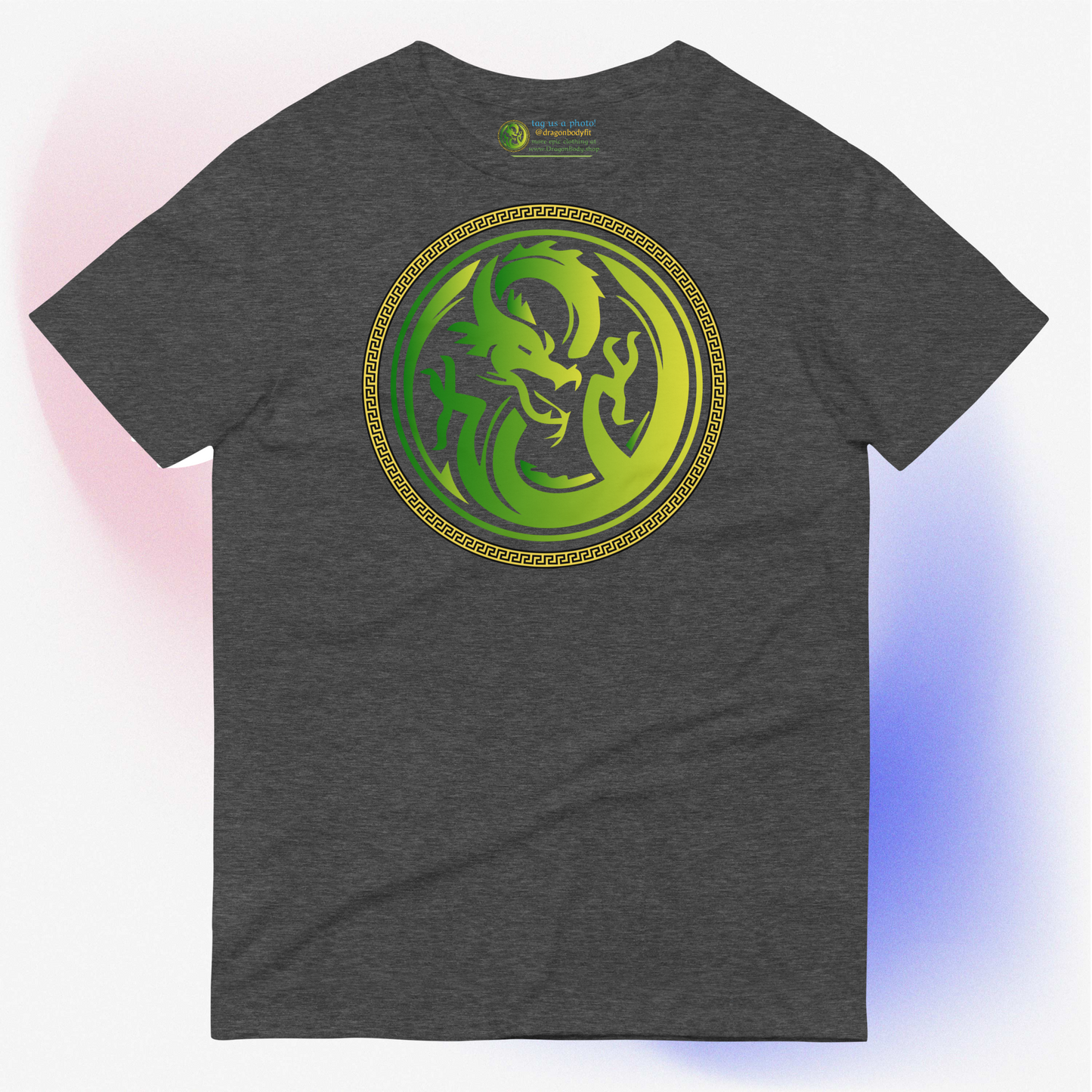 Gradient Green Dragon Short-Sleeve T-Shirt